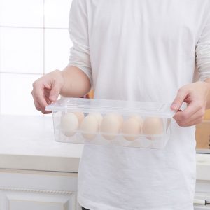 Acrylic Egg Storage Box With Egg Trays for Refrigerator with Lid - Image 2