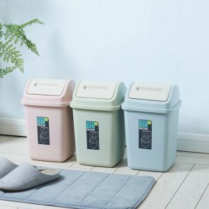Plastic Swing Lid Dustbin, 10 & 14 Ltr - Image 1