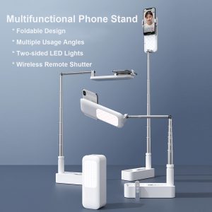 Foldable Phone Holder With Rechargeable LED Light and Remote - Image 8