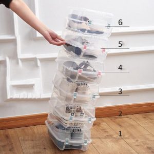 Clear Plastic Shoe Storage Box - 1 Pc - Image 2