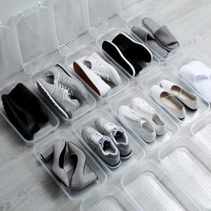 Clear Plastic Shoe Storage Box - 1 Pc - Image 1