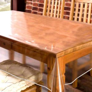 Phoenix, Heavy-Duty Clear Vinyl Table Cloth Cover Protector - Image 2