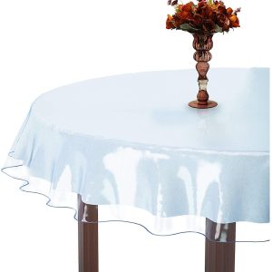 Phoenix, Heavy-Duty Clear Vinyl Table Cloth Cover Protector - Image 3