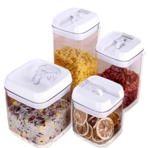 4 Pcs Set, Easy Lock Food Storage Square Shape - Image 1