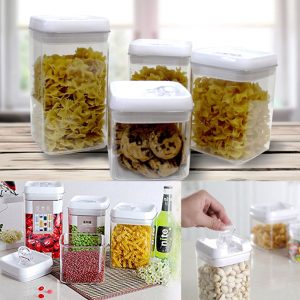 4 Pcs Set, Easy Lock Food Storage Square Shape - Image 9