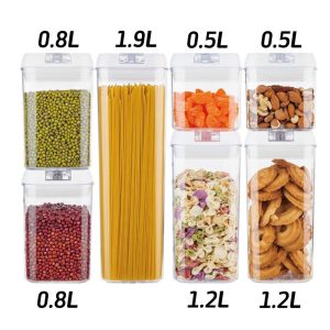7 Pcs Set, Food Storage Containers, Easy Lock Lids - Image 6