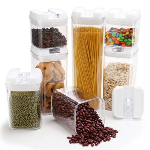 7 Pcs Set, Food Storage Containers, Easy Lock Lids - Image 2