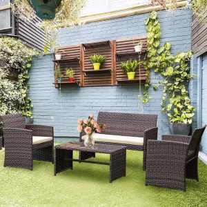 4 Pieces Outdoor Patio Furniture Sets - Image 1