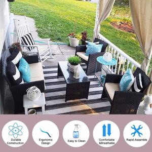 4 Pieces Outdoor Patio Furniture Sets - Image 3