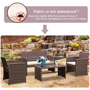 4 Pieces Outdoor Patio Furniture Sets - Image 4