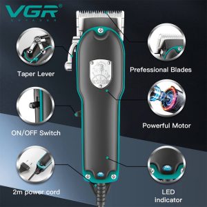 VGR V-123, Professional Hair Clipper with Powerful DC Motor - Image 4