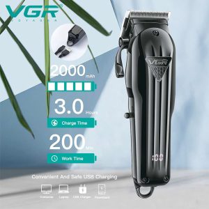 VGR V-282, Professional Rechargeable Barber Hair Clipper - Image 4