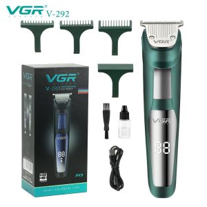 VGR  V-292, Waterproof Hair Clipper Electric LED Display (Blue) - Image 1