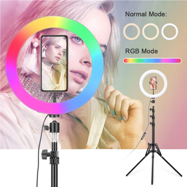 LED Ring Light With Stand For Live Streaming -10 - 26cm