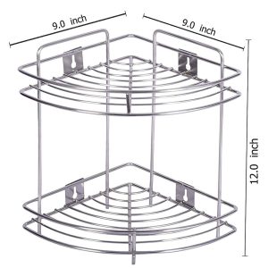 Stainless Steel 2 & 3  Layers Corner Rack/Shelves - Image 5