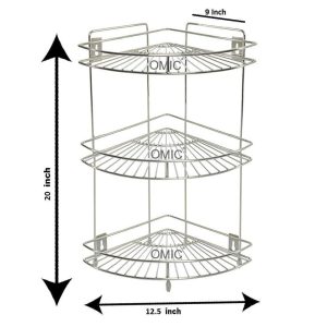 Stainless Steel 2 & 3  Layers Corner Rack/Shelves - Image 6