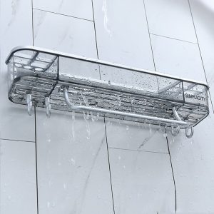 Bathroom Shower Shelf, Rectangle Bath Rack - Image 5