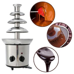 4 Tiers Stainless Steel Luxury Chocolate Fountain - Image 4