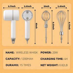 Rehcrgeable Hand Mixer & Electric Chopper - Image 6