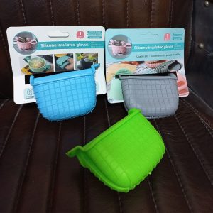 2 Pack Oven Mitt Silicone Pan Pot Holder Heat Resistant Gloves - Image 3
