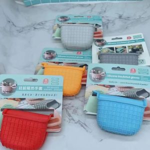 2 Pack Oven Mitt Silicone Pan Pot Holder Heat Resistant Gloves - Image 5
