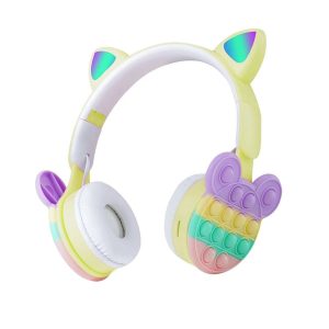 Fidget Bubbles Cute Cat Ear Wireless Headset with LED Light - Image 7