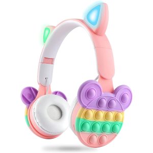 Fidget Bubbles Cute Cat Ear Wireless Headset with LED Light - Image 8