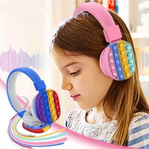 Kids Wireless Push Pop Fidget Headphones - Image 1