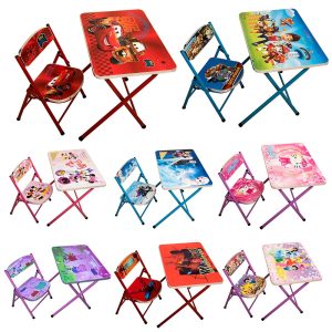 Foldable Characters Kids Table & Chair Set - Image 1