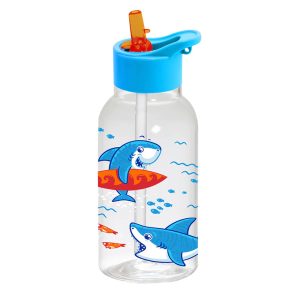 Herevin, Decorated Water Bottle with Straw - Dolphin - 460ml - Image 2