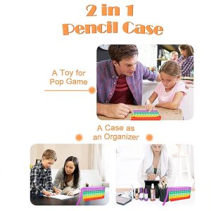 Multicolor Pop Push Bubble Pop it Fidget Pencil Case - Image 5