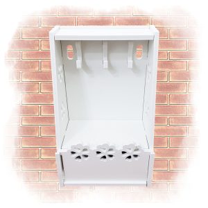 Wood Wall Shelf & Key Holder - Image 1