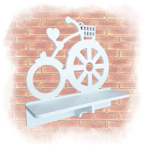 Wood Bike Wall Shelf - Image 1