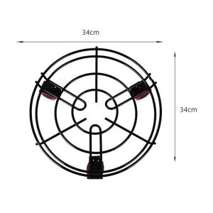 Metal Gas Cylinder Holder with 3-Moving Wheels ( Black ) - Image 4