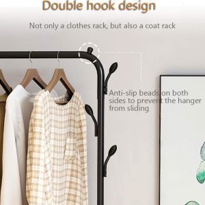Clothing Hanger Stand, 1 Clothes Rail, 2 Storage shelf - Image 2