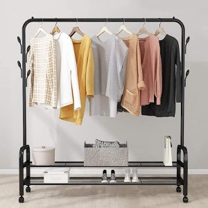 Clothing Hanger Stand, 1 Clothes Rail, 2 Storage shelf - Image 3