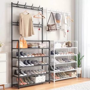 5-Tier Coat and Shoe Rack for Entryway Organizer - Image 8