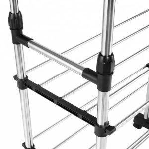 Double Pole Clothes Hanger With 3 Shelves 0036 - Image 5