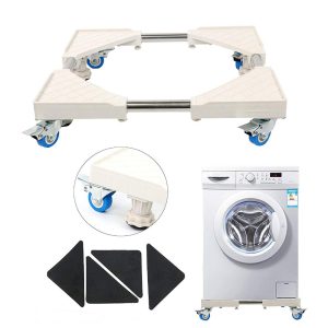 Adjustable Base For Washing Machine & Refrigerator With Wheels - Image 1
