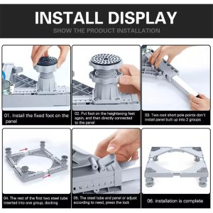 Adjustable Base For Washing Machine & Refrigerator - Image 4