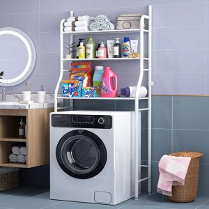 Over Washing Machine Storage Rack Organizer Cabinet - Image 4