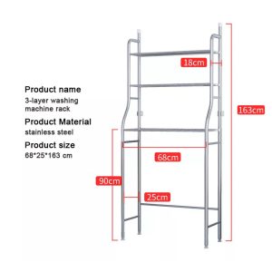 Over Washing Machine Storage Rack Organizer Cabinet - Image 5