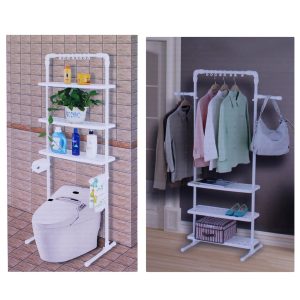 2 In 1 Laundry & Bathroom Storage Shelf YLT-0418 - Image 2