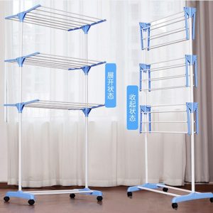 Foldable Three Layer Laundry Drying Rack - Image 1