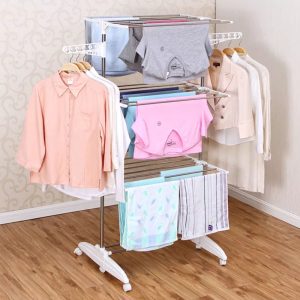 Foldable Three Layer Laundry Drying Rack - Image 3