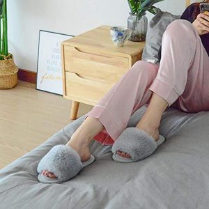 Women's 20mm Faux Fur Home Slippers - Image 3