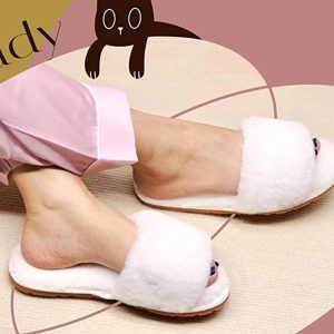 Women's 10mm Faux Fur Home Slippers - Image 3
