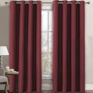 Bordo - Linen Blackout Curtain 260cm Long for Bedroom - Image 1