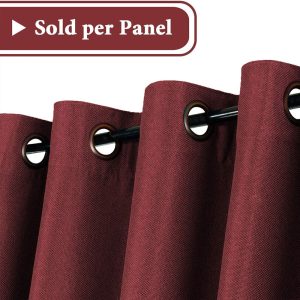 Bordo - Linen Blackout Curtain 260cm Long for Bedroom - Image 2