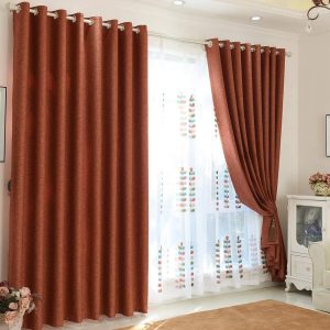 Rosewood - Linen Blackout Curtain 140x260cm - Image 1